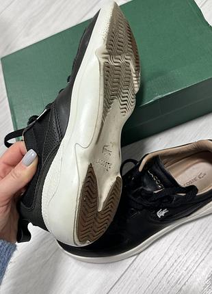 Кожаные кеды lacoste 384 фото