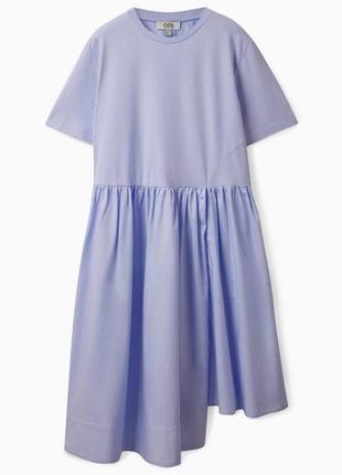 Котонове плаття cos/асиметричне плаття cos/котонова сукня/асиметричне котонове плаття