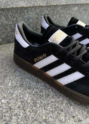 Замшеві кеди adidas spezial black/white. унісекс. колір чорний з білим.2 фото