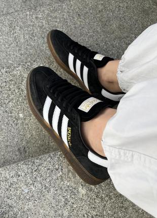 Замшеві кеди adidas spezial black/white. унісекс. колір чорний з білим.3 фото