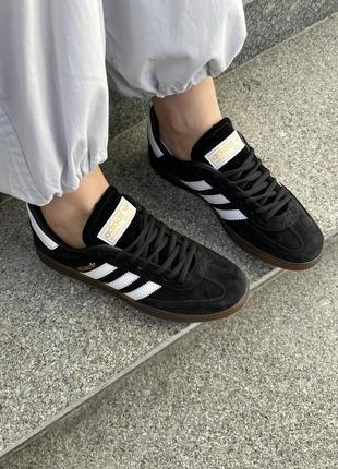 Замшеві кеди adidas spezial black/white. унісекс. колір чорний з білим.10 фото