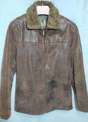 Куртка-дубленка кожа collumn, авиатор, пилот