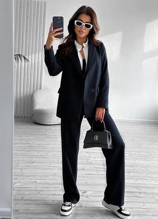Костюм женский классический стильный пиджак и брюки,костюмная ткань7 фото