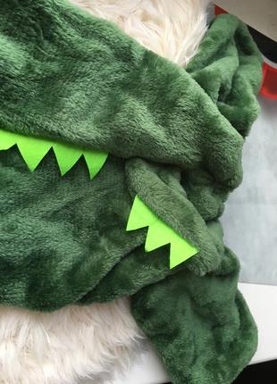 Пухнастий комбінезон костюм дракон махровий плюшевий м'який з капюшоном рукавами теплий одяг для маленьких порід собак цуценя кота кішки розмір m м3 фото