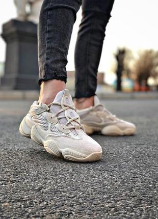 Adidas yeezy 500 стильные замшевые кроссовки адидас бежевый цвет (весна-лето-осень)😍2 фото