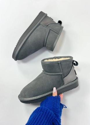 Теплые зимние угги на средней подошве, itts grey1 фото