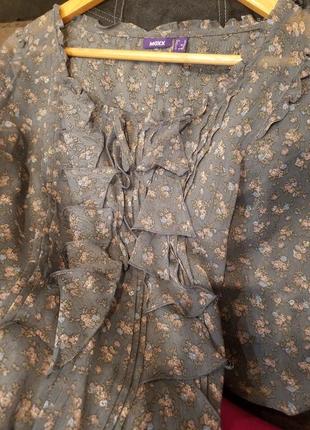 Шифоновая блуза цветочный принт