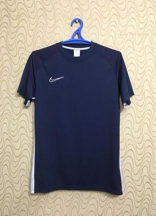 Футбольная футболка найк академия спортивная майка nike academy dri fit football shirt игровая тренировочная темно синяя adidas training2 фото