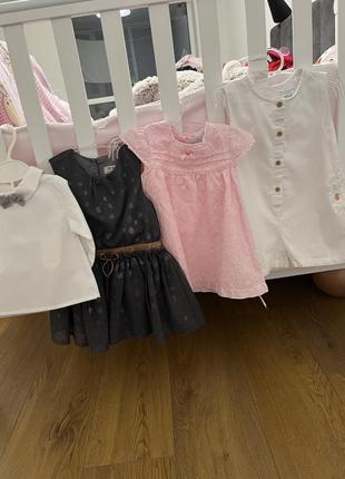 Одежда для фотосессии кофточка рубашка платье розовое ромпер белый сукэнка праздничная next zara primark