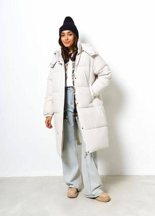 Зимова жіноча молодіжна куртка пальто плащівка наповнювач холофайбер теплий та щільний2 фото
