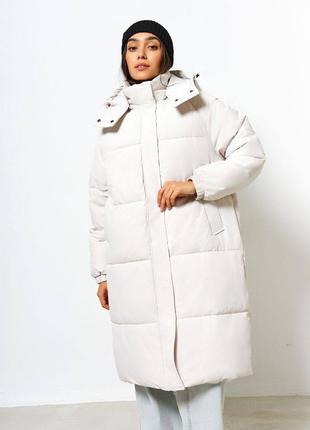 Зимова жіноча молодіжна куртка пальто плащівка наповнювач холофайбер теплий та щільний5 фото