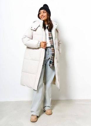 Зимова жіноча молодіжна куртка пальто плащівка наповнювач холофайбер теплий та щільний3 фото