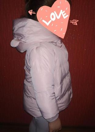 Куртка зимняя пуховик zara на девочку 1-3 года