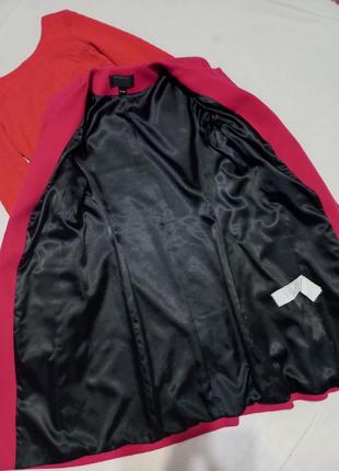 Шикарное фирменное яркое пальто waggon розовое8 фото