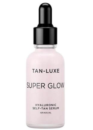 Сыворотка-автозагар с гиалуроновой кислотой tan luxe super glow hyaluronic self-tan serum, 30 мл2 фото