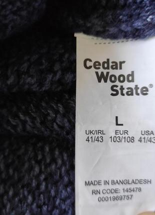 Классный вязаный кардиган га пуговицах с шалевым воротником cedarwood state