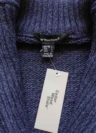 Классный вязаный кардиган га пуговицах с шалевым воротником cedarwood state