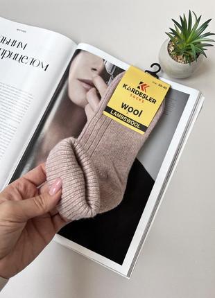 Жіночі шерстяні шкарпетки з відворотами від турецького виробника ❤️