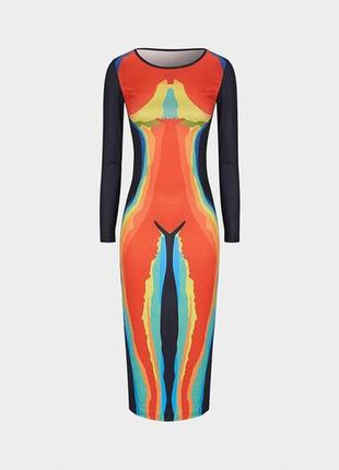 Платье с рентген рисунком фигуры для вечеринки halloween x-ray shein cider shop
