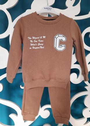 Костюм на флісі, з начесом, світшот та штани для хлопчика