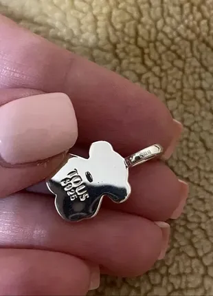 Очень красивый серебряный кулон tous с перламутром. оригинал.