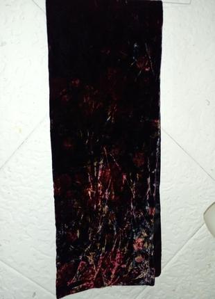 Распродажа 2+1 красивый темный шарф бархат атлас розы3 фото
