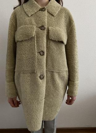 Женское тэдди пальто zara2 фото