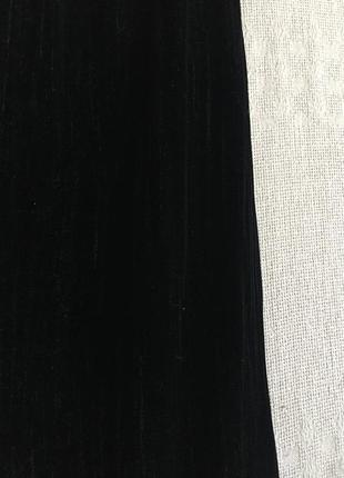 Бархатная черная юбка oxxo на резинке5 фото
