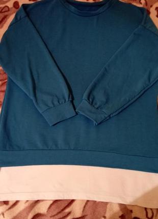 Новая спортивная кофта с имитацией футболки снизу