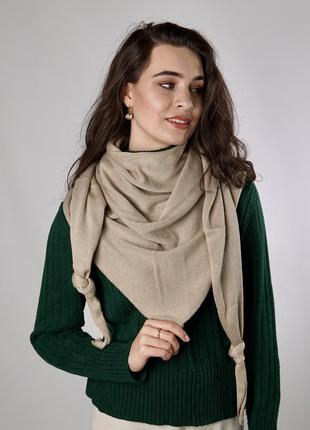 Актуальний шафр-косинка платок, крем (бежевий)