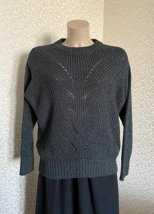 Смарагдовий светр з вовною massimo dutti1 фото