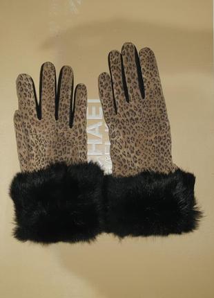 Замшеві рукавички. розмір s1 фото