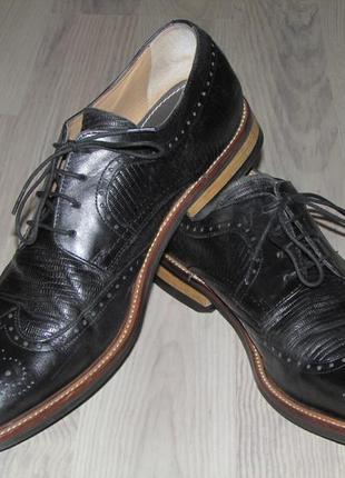 Элегантные кожаные мужские туфли marks &amp; spencer (luxury) 44.5р. (29 см.) (супер цена!!)1 фото