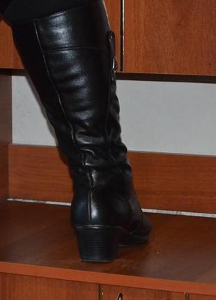 Демисезонные кожаные сапоги 41 на 42 размер на полную ногу с подъемом kazimir5 фото