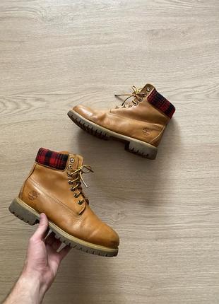 Ботинки зимние timeberland x woolrich кожа vibram