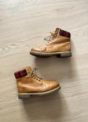 Ботинки зимние timeberland x woolrich кожа vibram2 фото