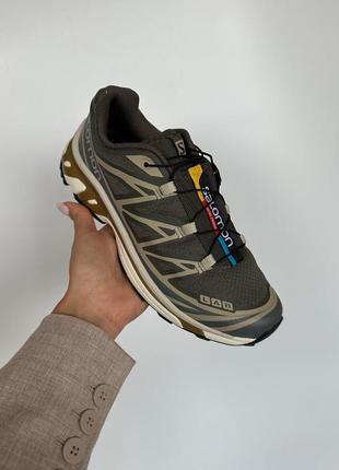 Кроссовки salomon s/lab xt-6 beluga dull gold