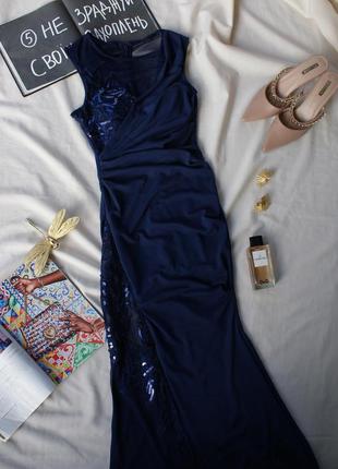 Брендовое макси длинное коктельное вечернее платье от lipsy vip1 фото