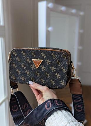 Женская сумка guess гесс кросс-боди коричневый