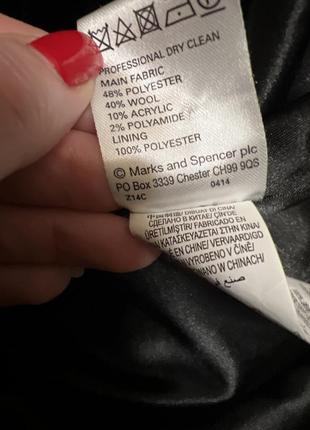 Шерстяное пальто марк спенс m&s оригинал бренд в клеточку классное стильное теплое элегантное на подкладке8 фото