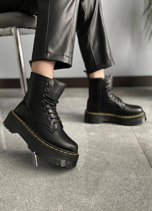 Черевики теплі dr martens jadon black (хутро)