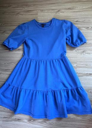 Красивое платье синего цвета2 фото