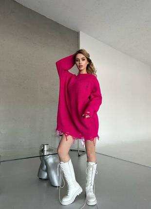 Туника свитер длинный платье рванка туречки6 фото