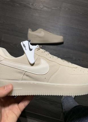 Кроссовки мужские nike air force (бежевый)3 фото