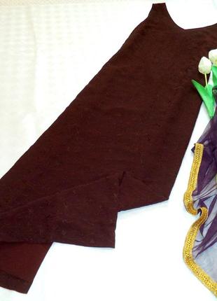 Шоколад.шикарное  платье\сарафан с вышивкой.1 фото