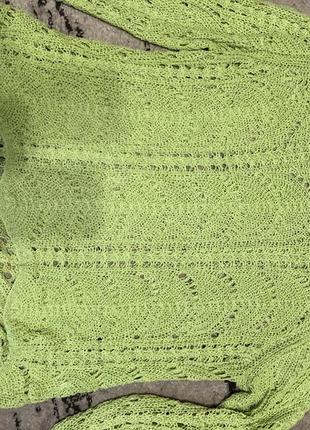 Кофта ажурная нежно зеленого цвета4 фото