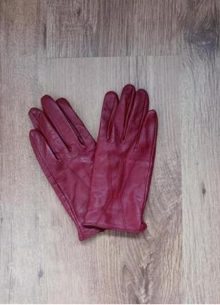 Next, кожаные красные перчатки2 фото