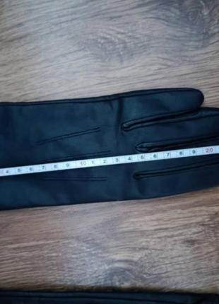 Кожаные перчатки темный баклажан5 фото