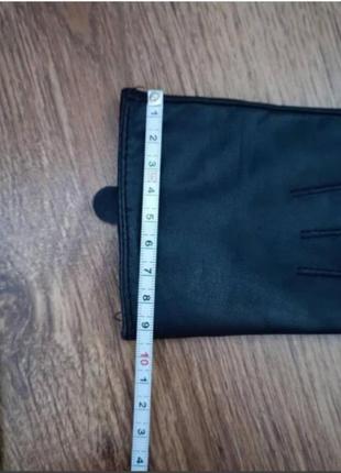 Кожаные перчатки темный баклажан6 фото