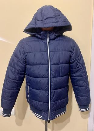 Парка куртка демісезонна h&amp;m зріст 158 см 12-13 років темно-синя